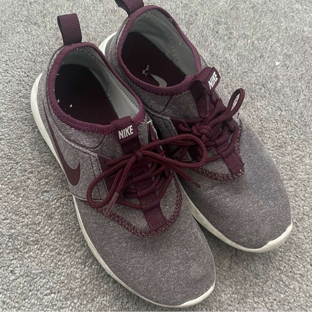 Maroon Nike sneakers